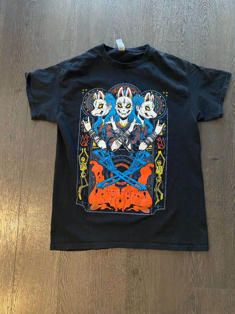 BABY METAL BABYMETAL 2024 North American tour Tshirt Fox Mask Medium